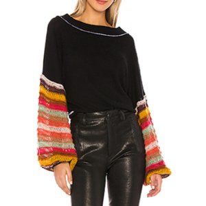 Free People Cha Cha Swit Sweater Black Large